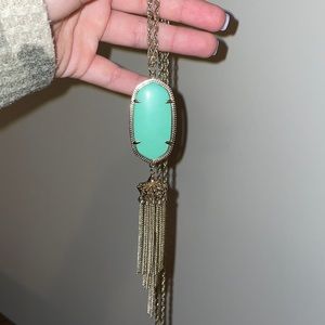 Mint long Kendra Scott Necklace